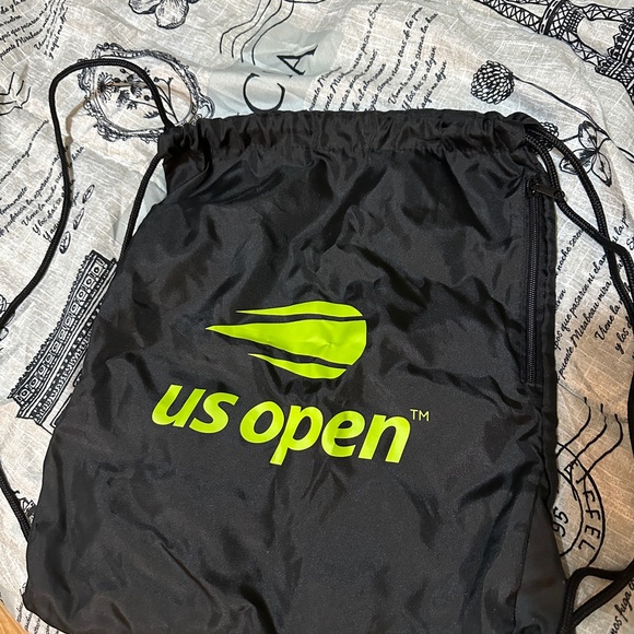 US Open Black Drawstring Bag - Picture 1 of 1